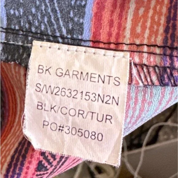 Band Of Gypsies Striped Corset Bustier Mini Dress Smocking Red Blue Size Small - Picture 13 of 13